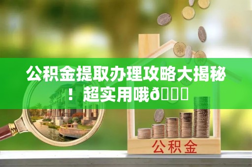 青原公积金提取办理攻略大揭秘！超实用哦😉