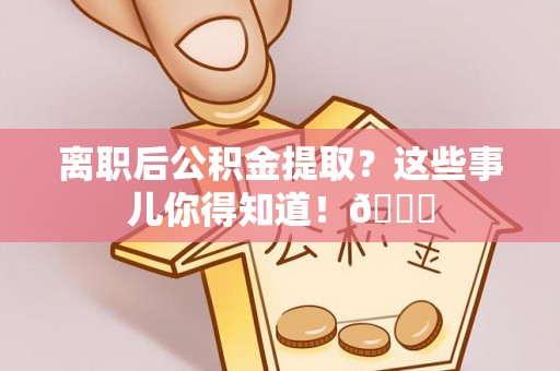 青原离职后公积金提取？这些事儿你得知道！😎